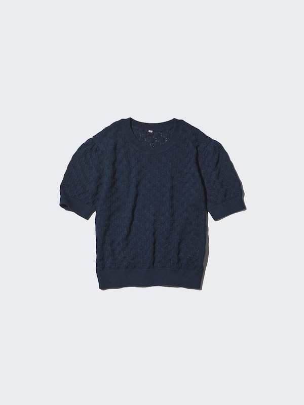 Pointelle Sweater | Short Sleeve