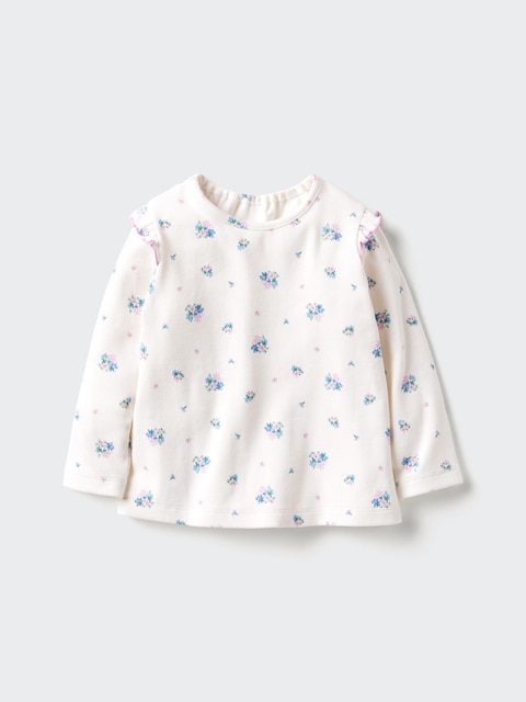 Uniqlo Baby Long Sleeve T-Shirt | Frilled | Printed