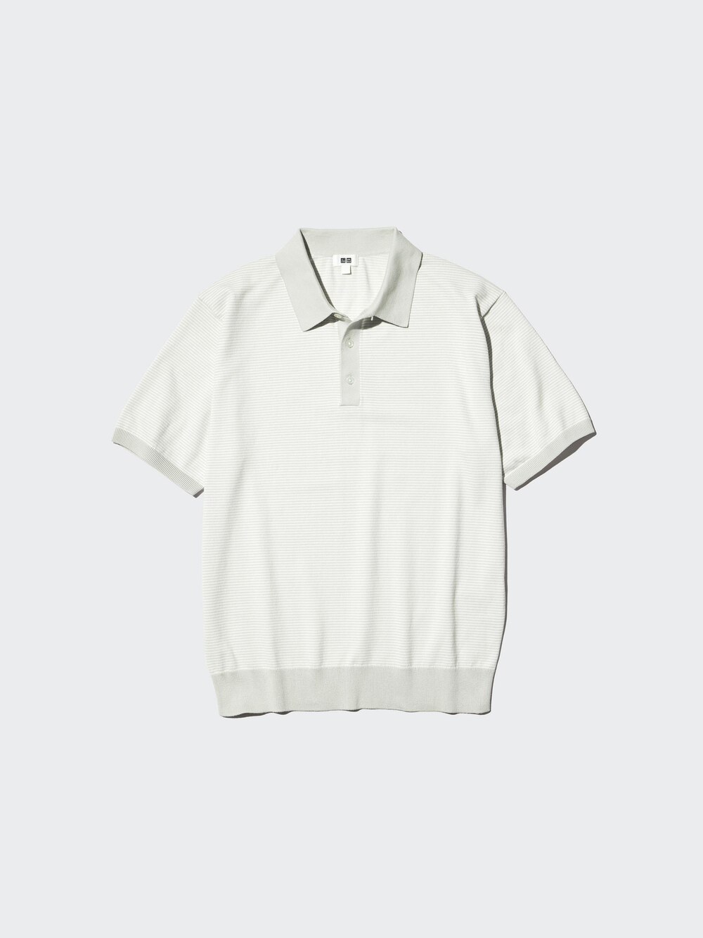 Uniqlo Washable Knitted Polo Sweater | Short Sleeve | Striped — фото 6