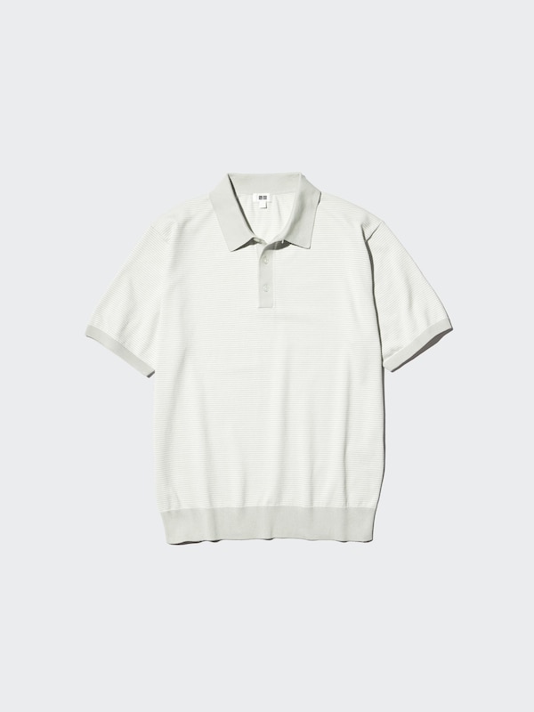 CHANDAIL-POLO RAYÉ EN MAILLE LAVABLE