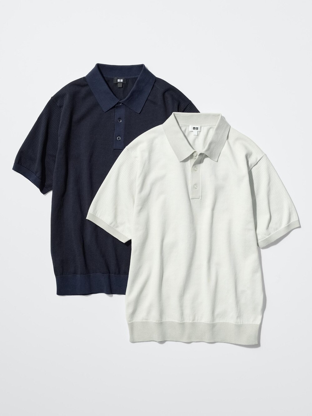 Uniqlo Washable Knitted Polo Sweater | Short Sleeve | Striped — фото 3