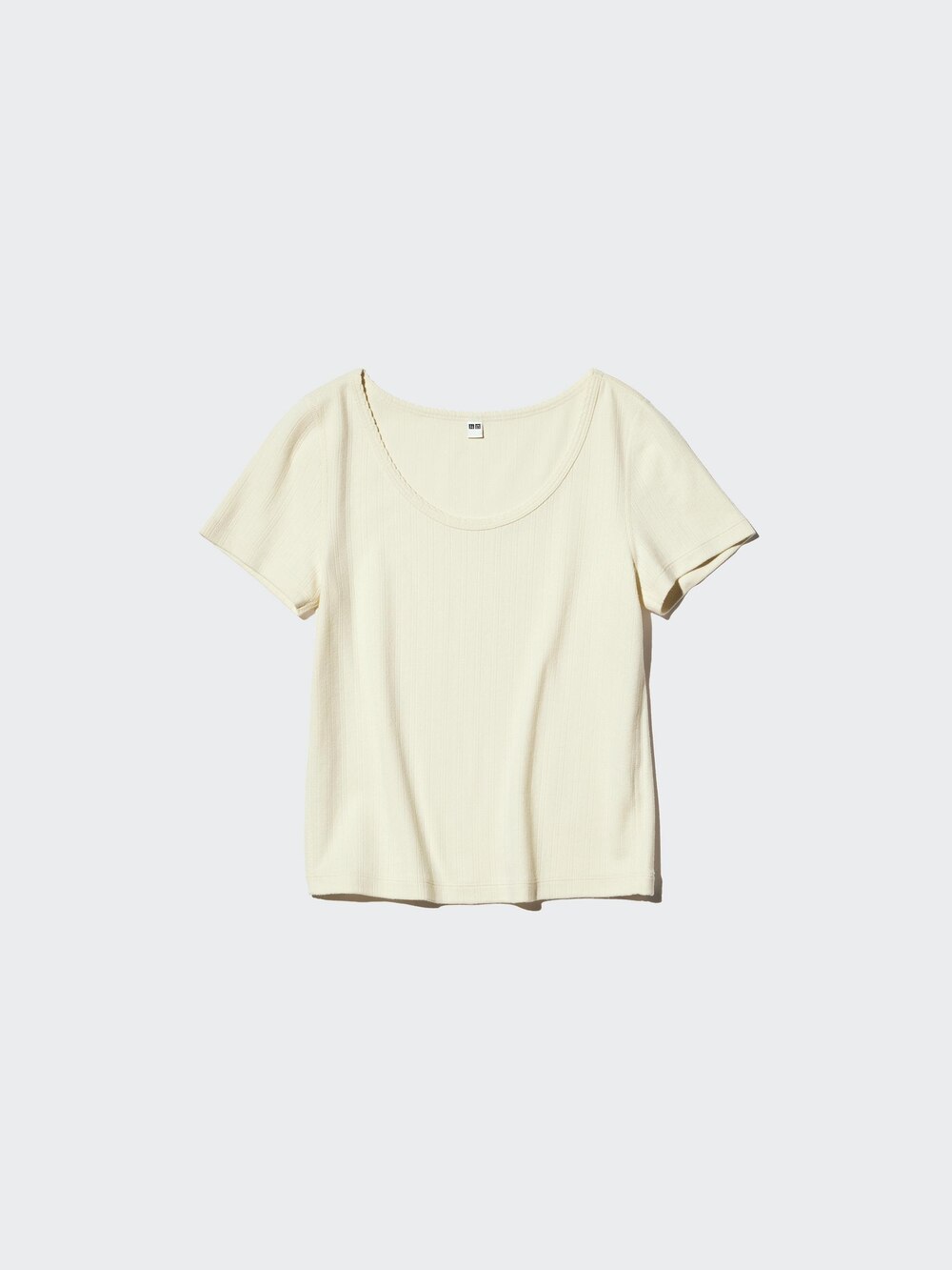 Uniqlo Pointelle Round Neck Mini T-Shirt — фото 2