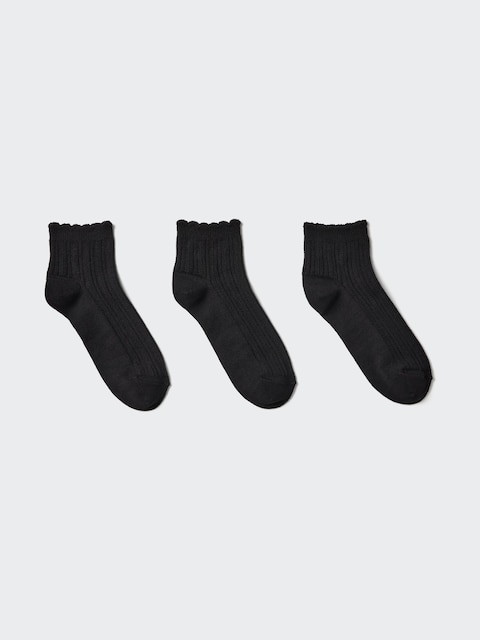 Женские носки Uniqlo Frill Short Socks | 3 Pairs