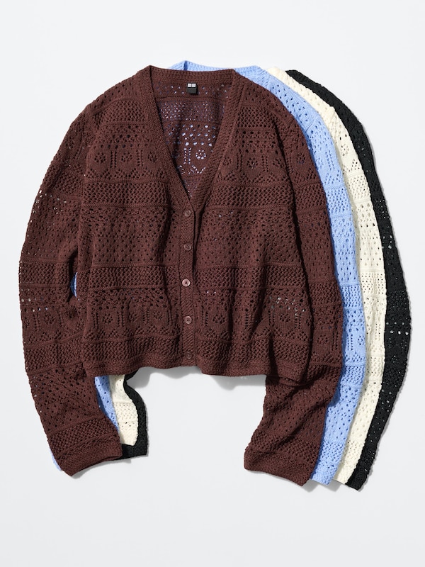 Crochet V-Neck Cardigan