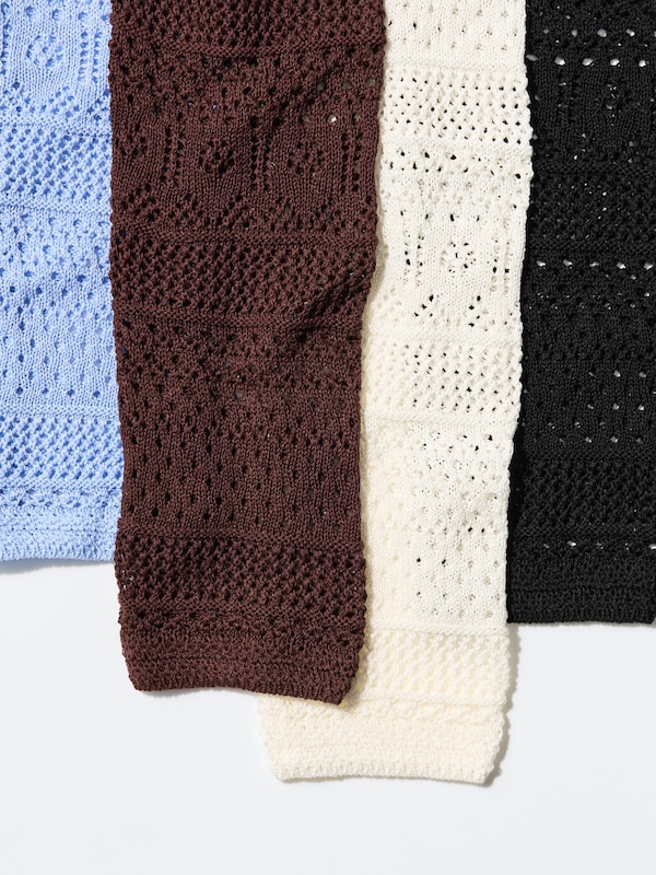 Crochet V-Neck Cardigan