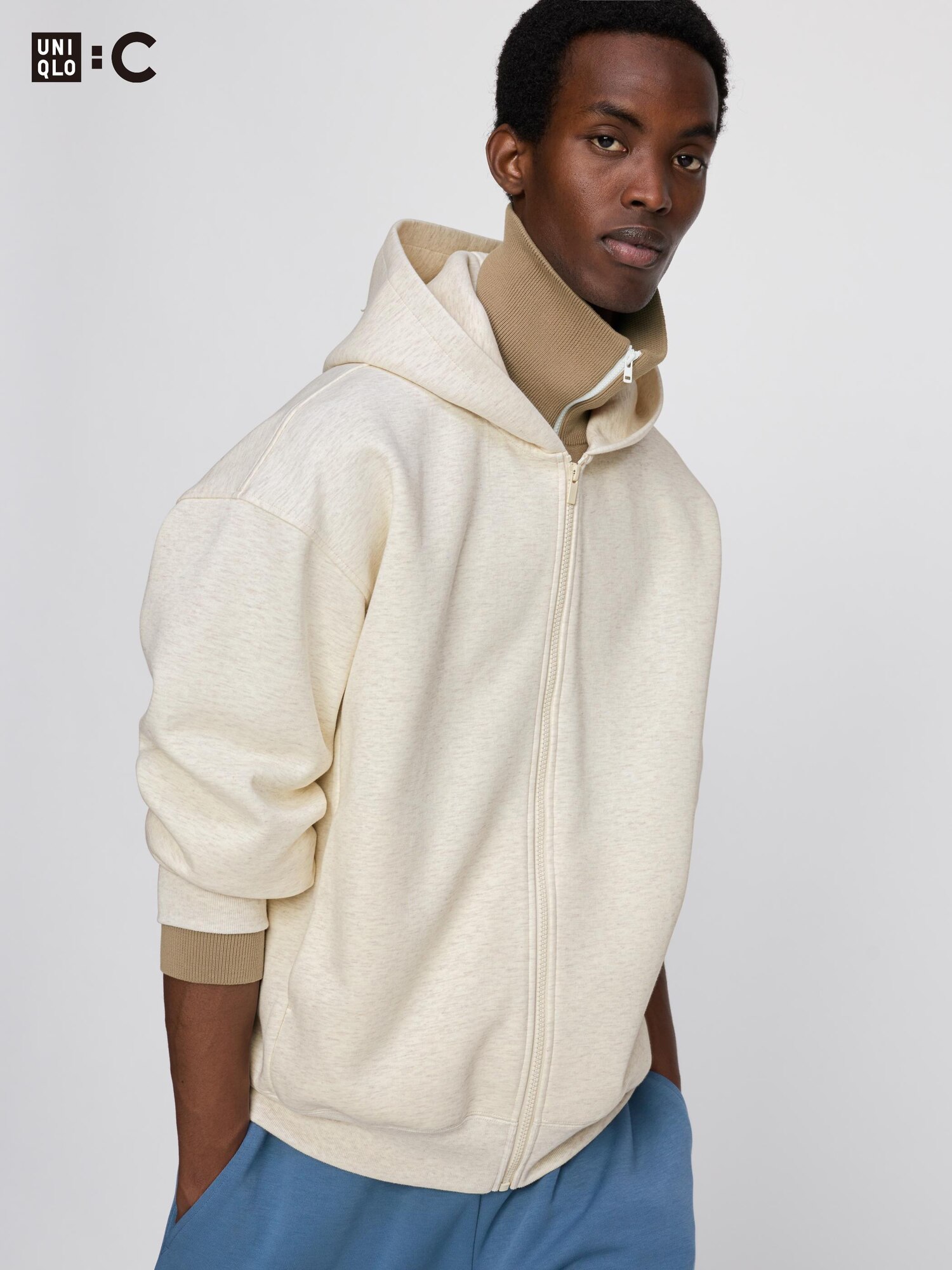 Uniqlo Sweat Oversized Full-Zip Hoodie Grau 2XL 5