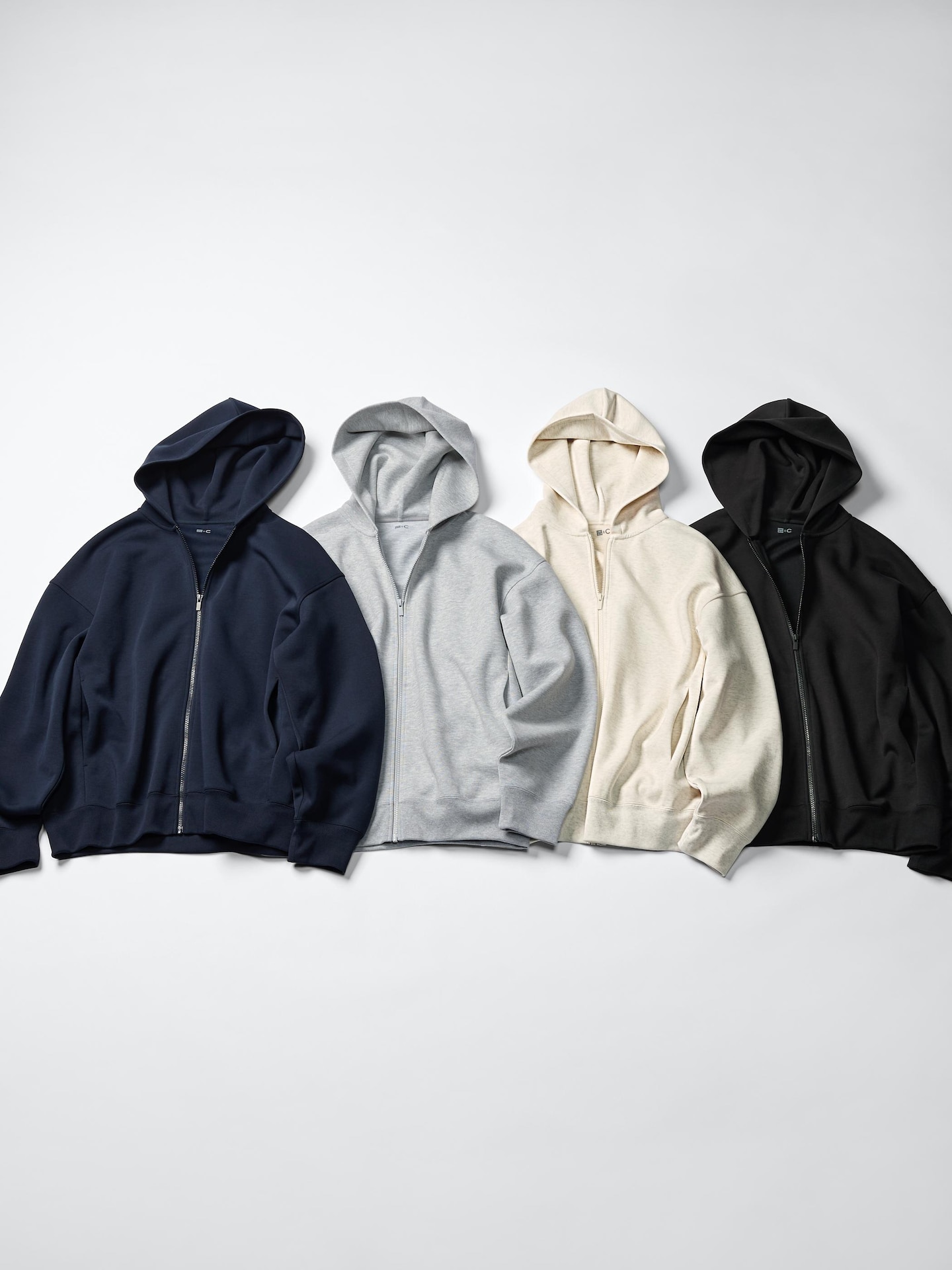 Худи Uniqlo Sweat Oversized Full-Zip, цвет: Бежевый — фото 5