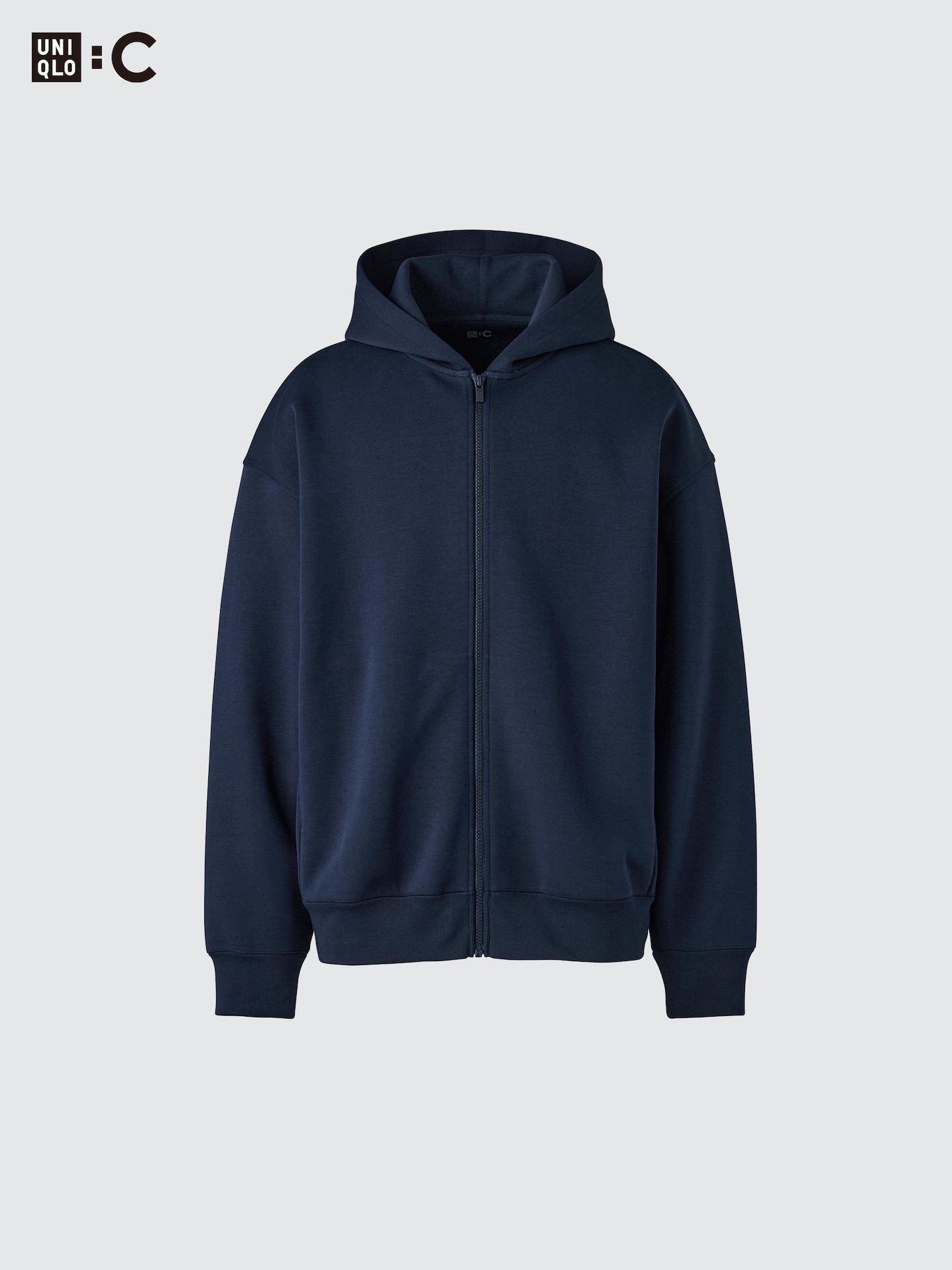 Худи Uniqlo Sweat Oversized Full-Zip, цвет: Бежевый — фото 7