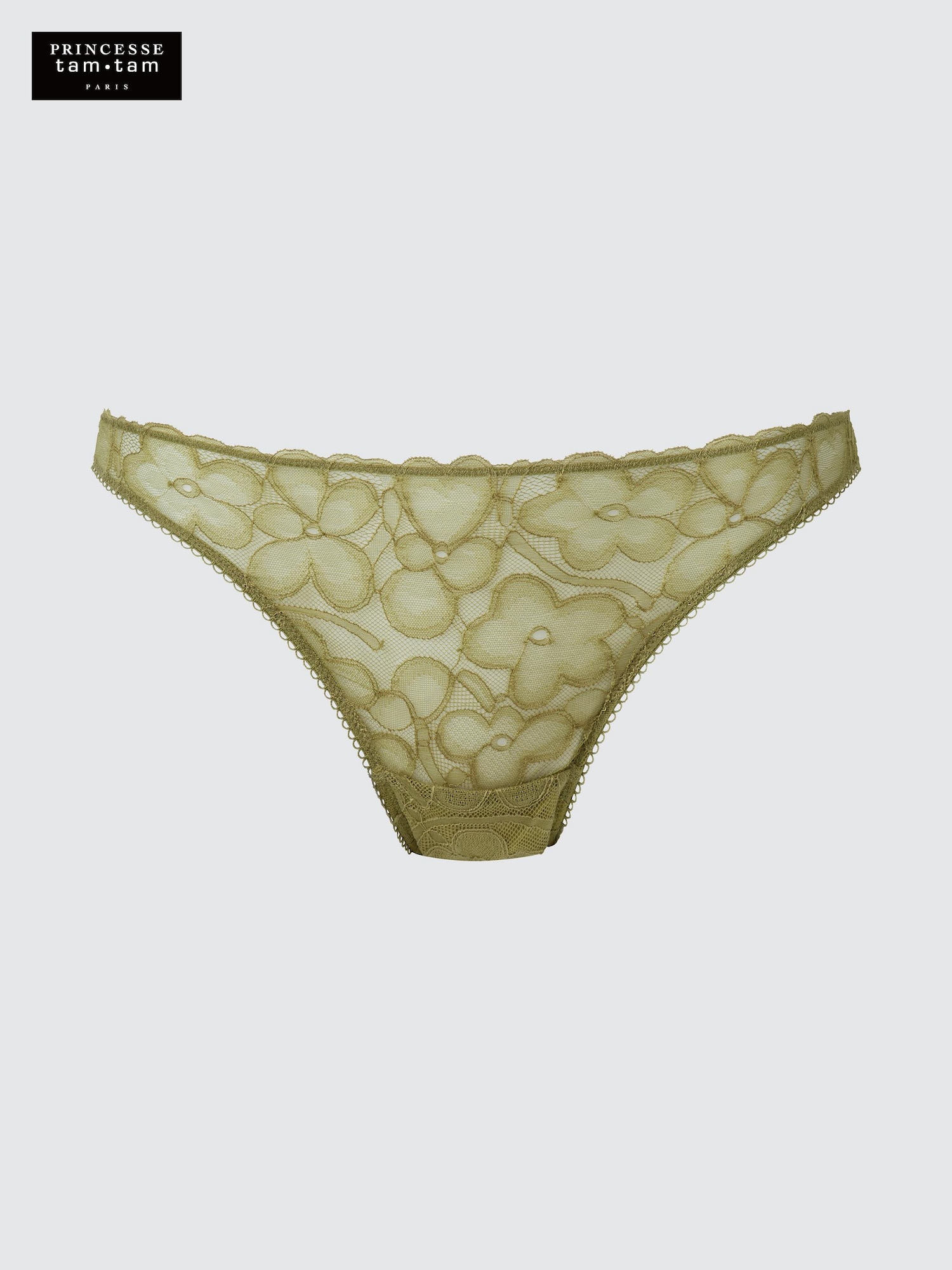 Çiçekli Düz Dantel Slip Külot