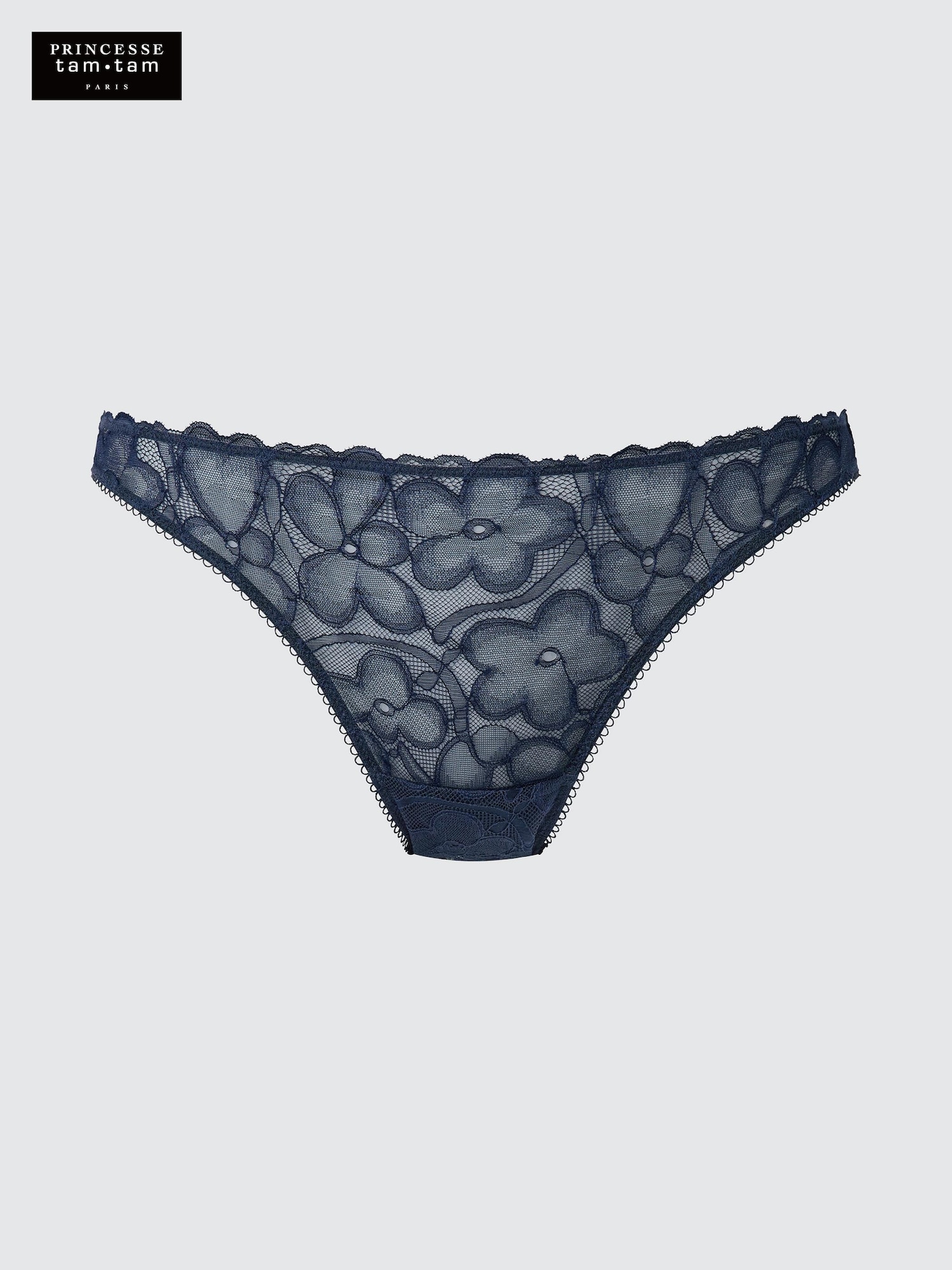 Çiçekli Düz Dantel Slip Külot