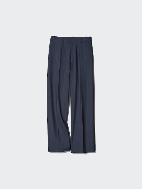 Smart Wide Trousers (Striped, Longer)