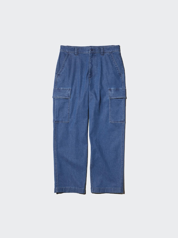 DENIM CARGO PANTS