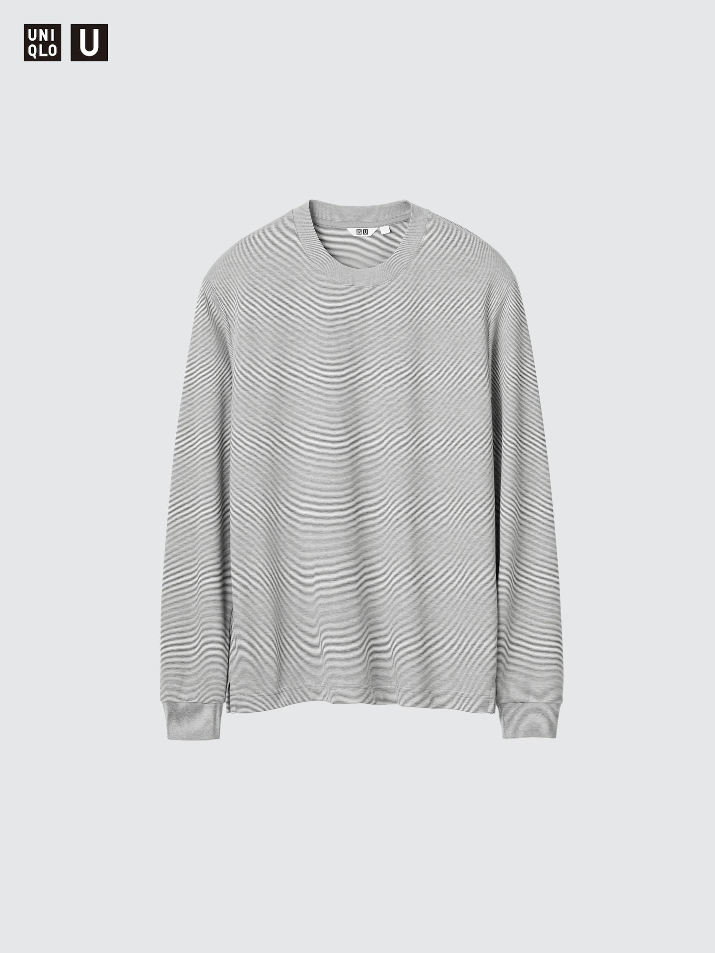 Футболка Uniqlo AIRism Cotton в полоску, цвет: Чёрный — фото 6