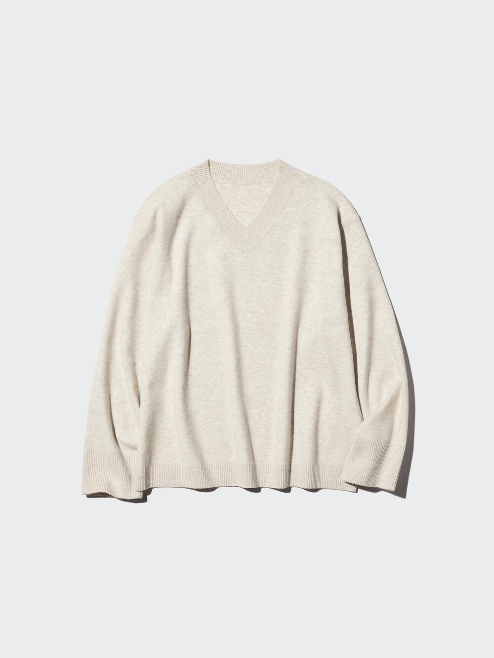 Uniqlo Washable Knit V-Neck Sweater | Smooth — фото 5