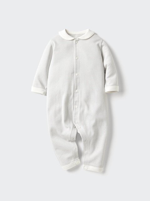 Uniqlo Baby Ribbed One Piece Outfit | Long Sleeve | Striped