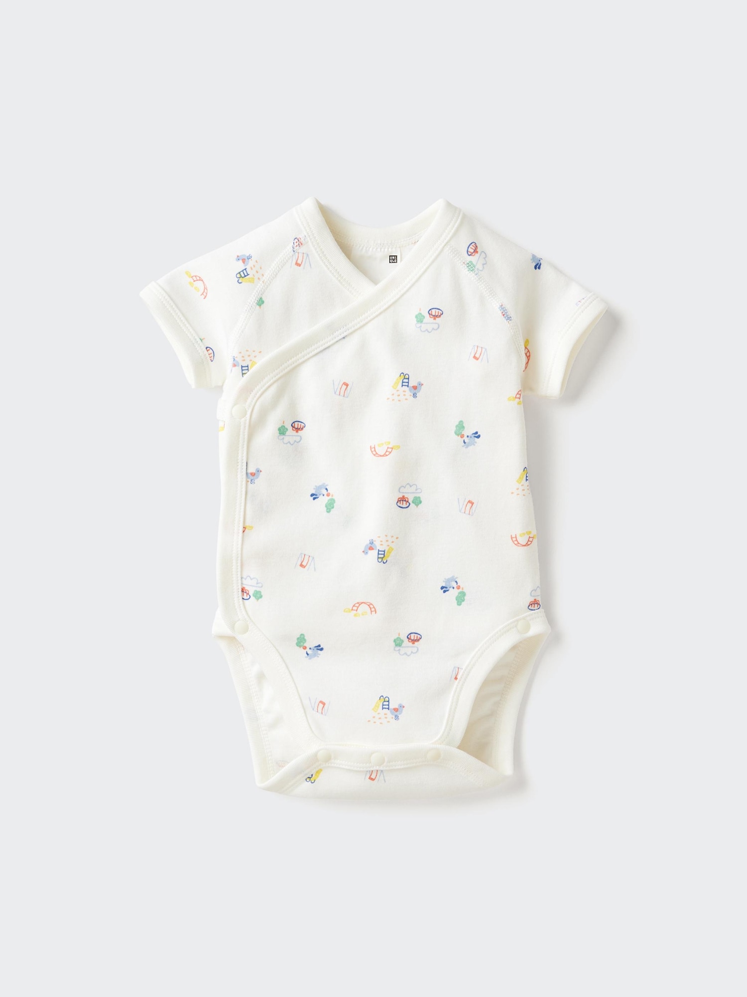 Baby Short Sleeve Bodysuit | Printed | Open Front
