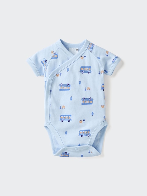 Uniqlo Baby Short Sleeve Bodysuit | Printed | Open Front