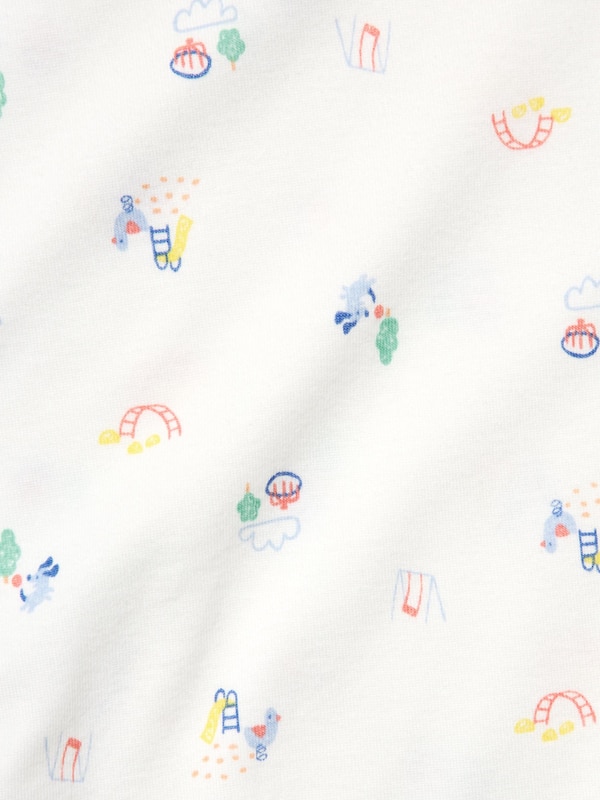 Baby Short Sleeve Bodysuit | Printed | Open Front