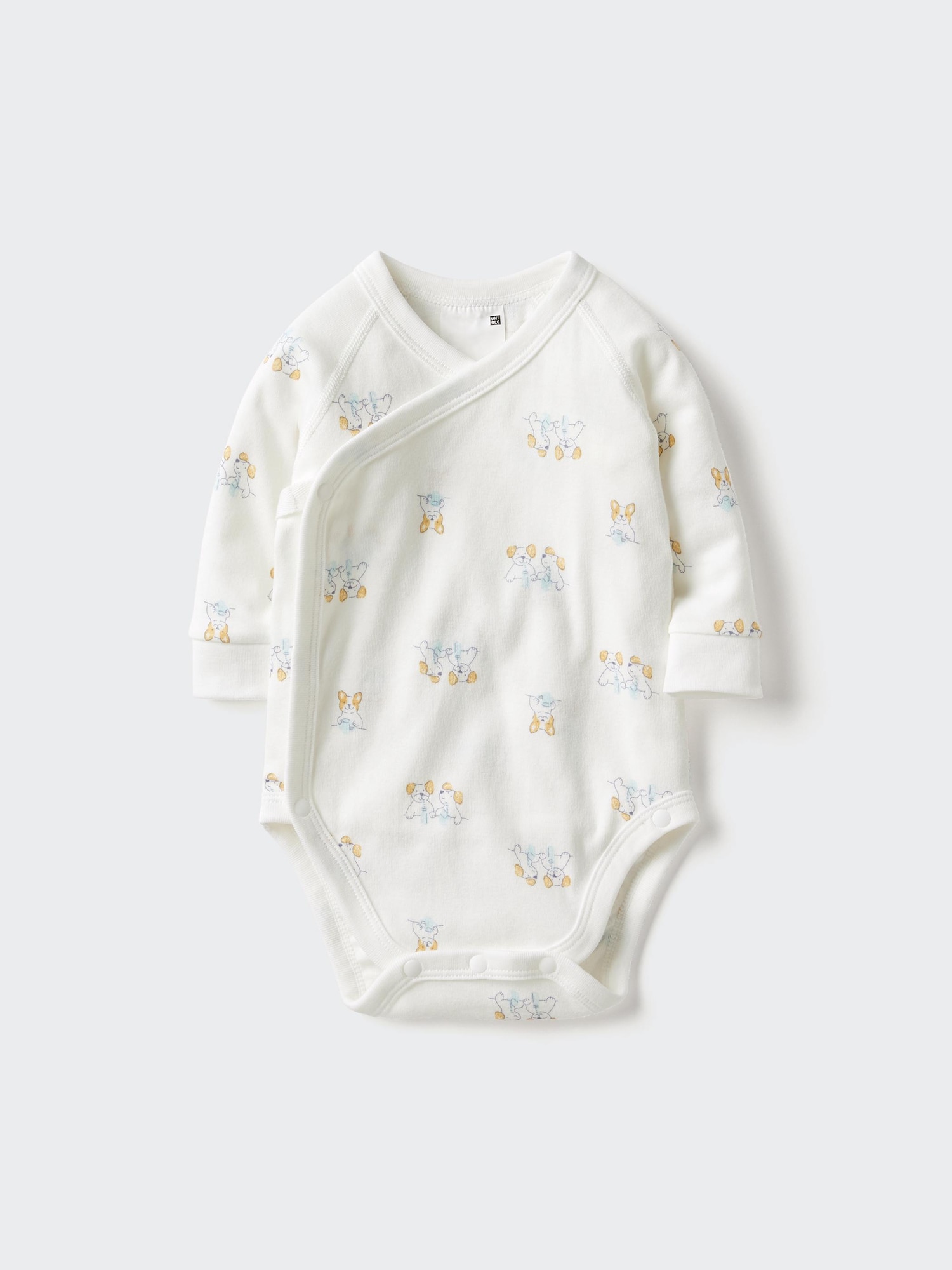 Baby Long Sleeve Bodysuit | Printed | Open Front