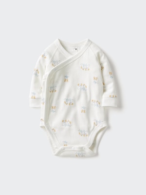 Baby Long Sleeve Bodysuit | Printed | Open Front