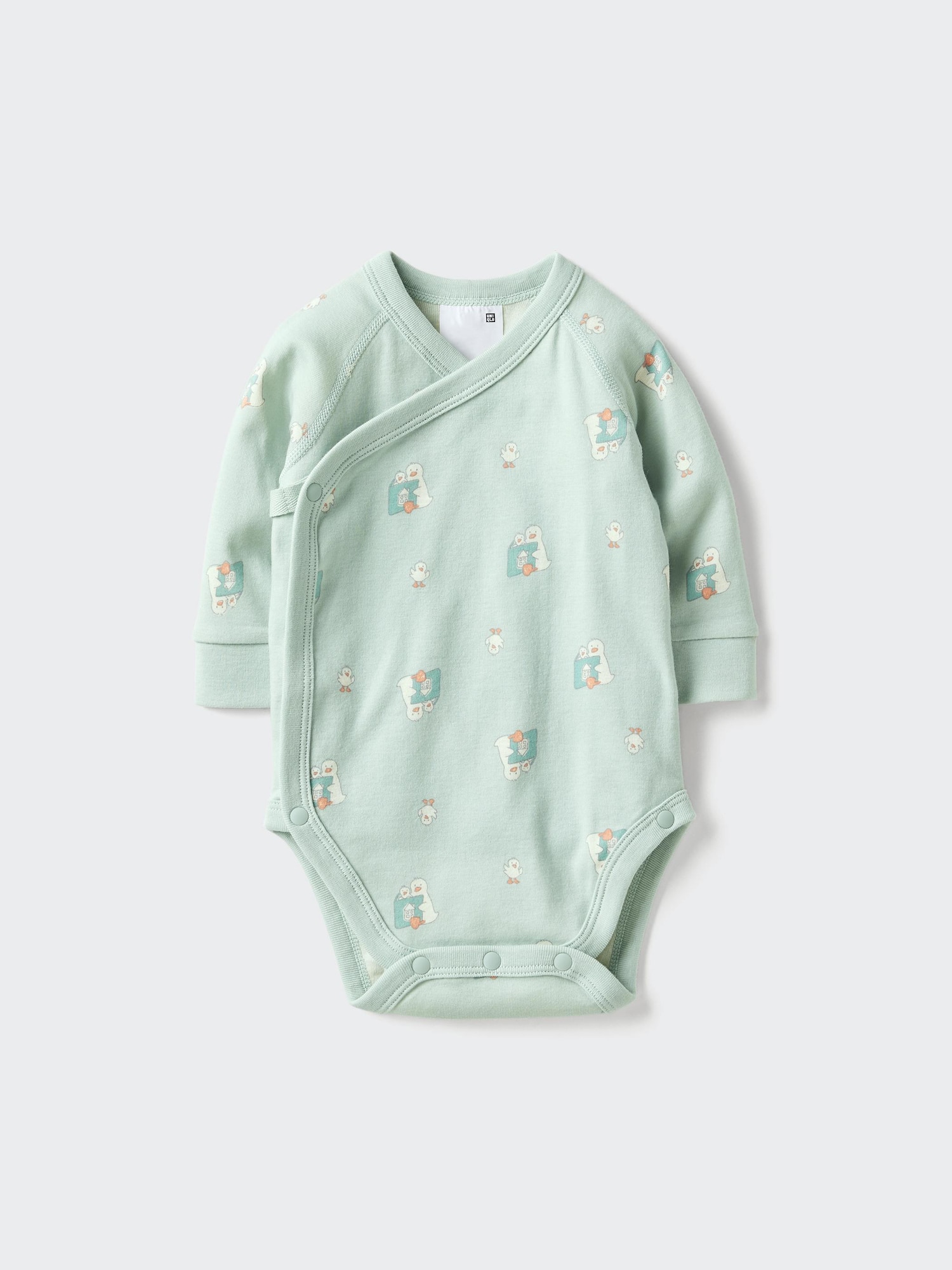 Baby Long Sleeve Bodysuit | Printed | Open Front - thumbnail 3