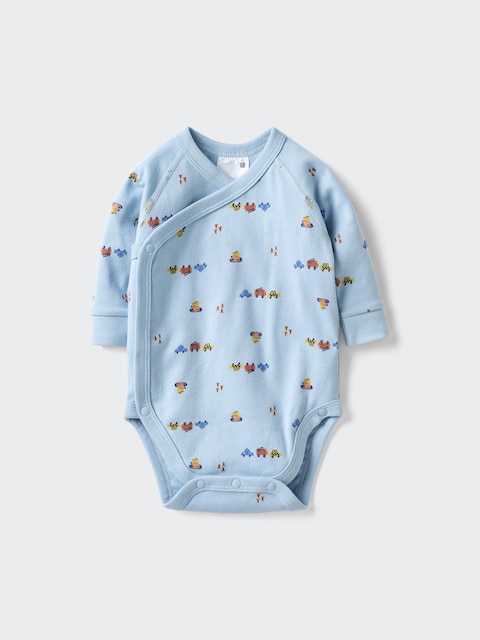 Uniqlo Baby Long Sleeve Bodysuit | Printed | Open Front