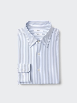 Super Non-Iron Stretch Slim Fit Shirt (Regular Collar, Striped)