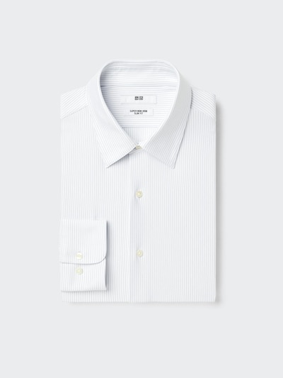 Super Non-Iron Stretch Slim Fit Shirt (Regular Collar, Striped)