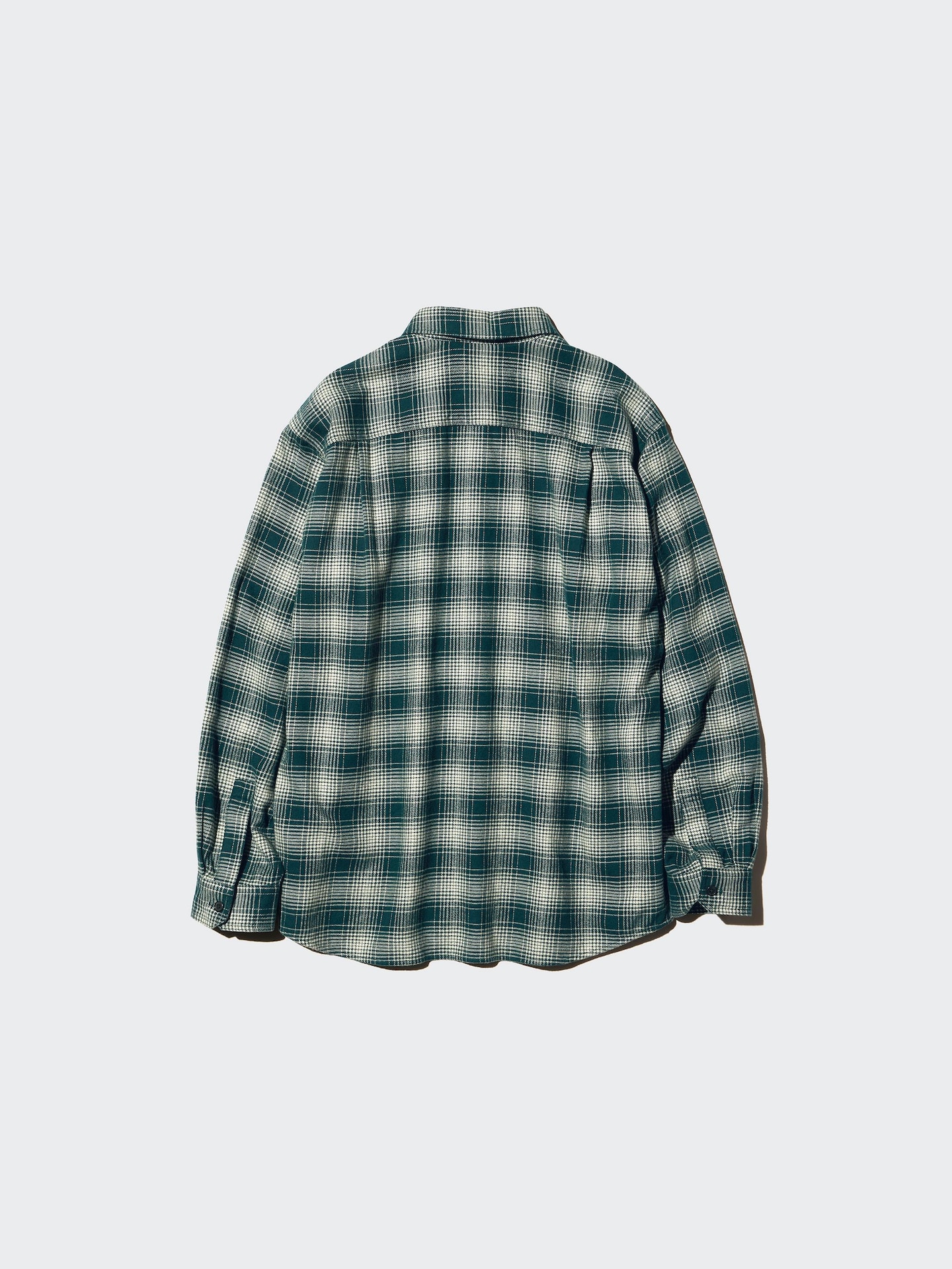 Рубашка Uniqlo Flannel Checked Shirt Ombre Check, цвет: Чёрный — фото 7