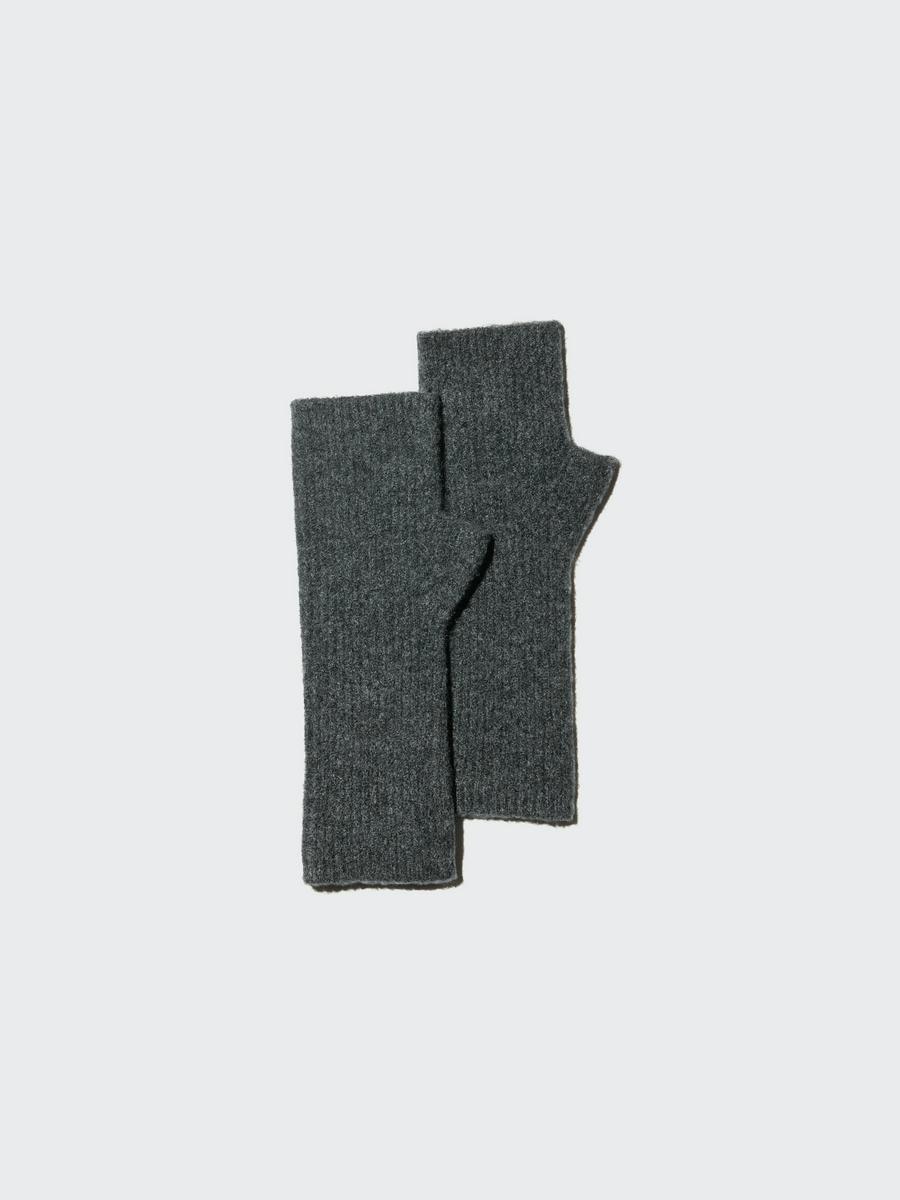 UNIQLO Women's Souffle Yarn Knitted Arm Warmer, Dark Gray