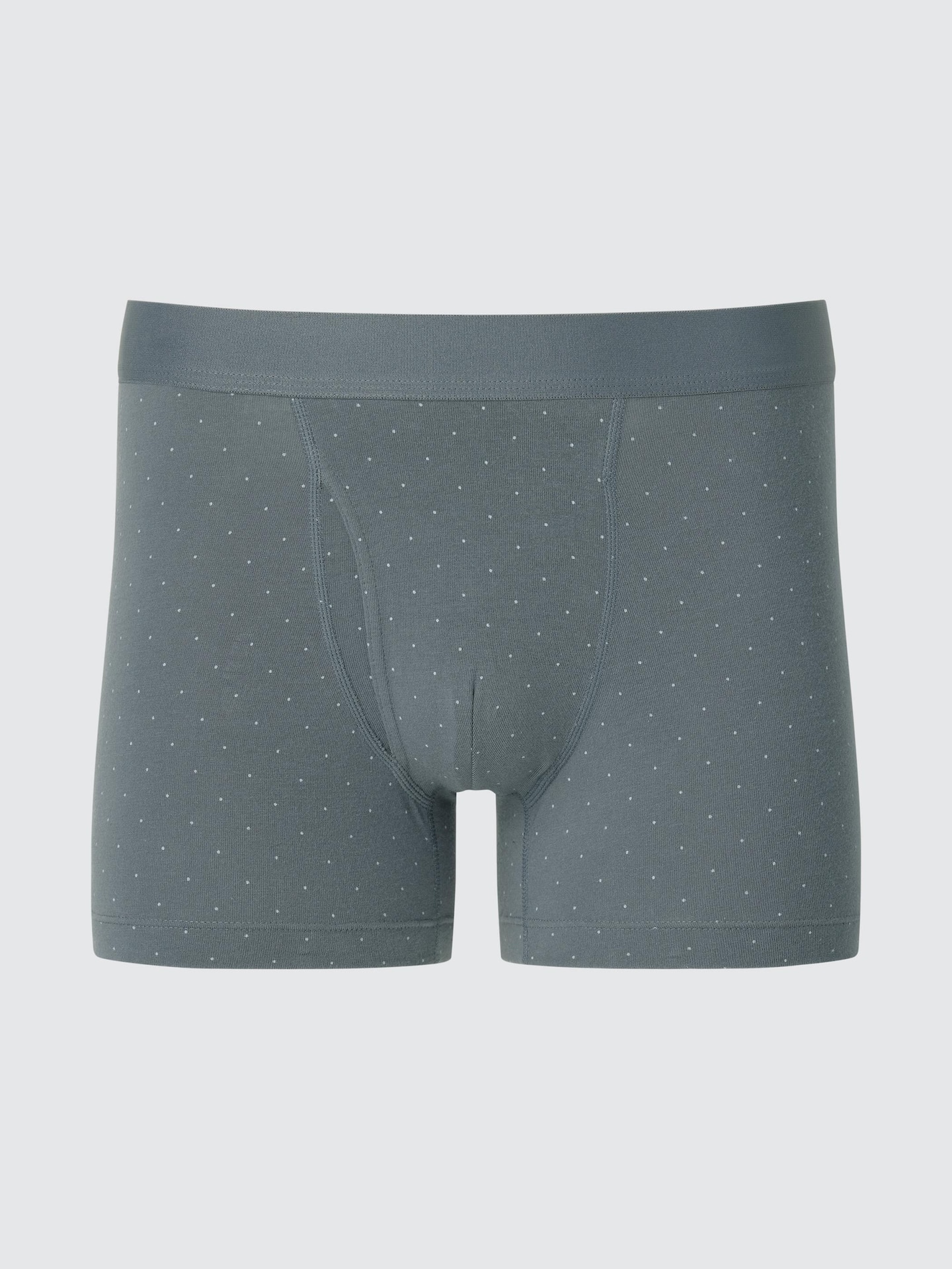 Трусы-боксеры Dot для мужчин, хлопок — Uniqlo, цвет: Серый — фото 1