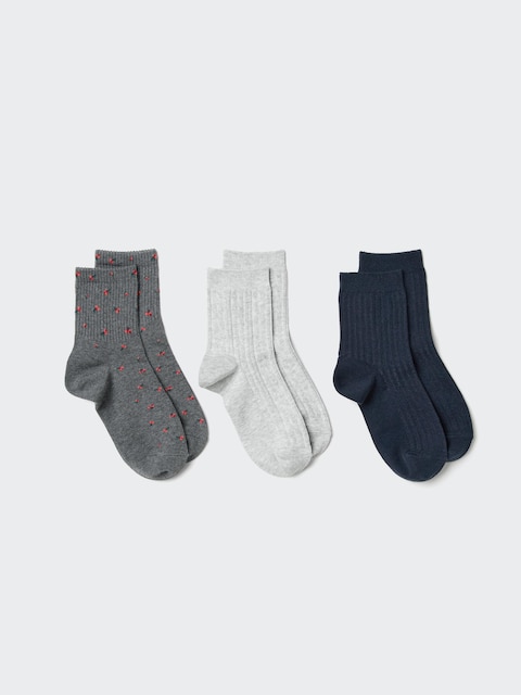 Женские носки Uniqlo Regular Socks | 3 Pairs | Flower