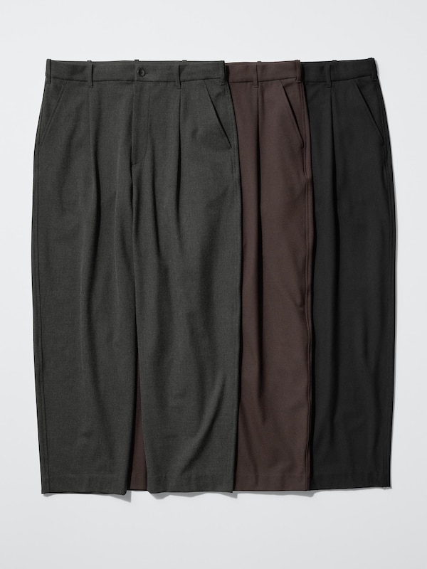 Pleated Relaxed Wide Trousers