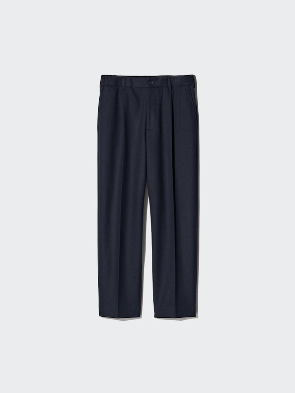 Pleated Wide Trousers (Brushed Jersey)