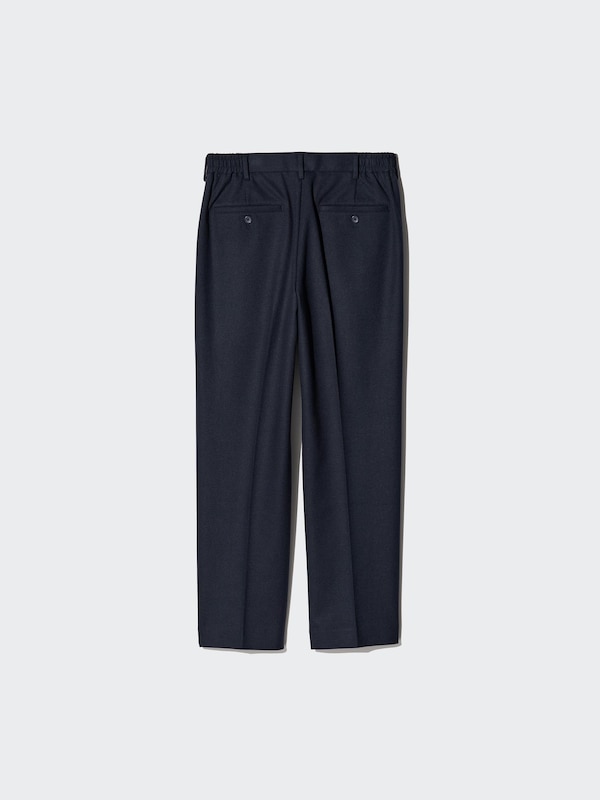 Pleated Wide Trousers (Brushed Jersey)