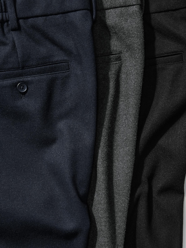 Pleated Wide Trousers (Brushed Jersey)