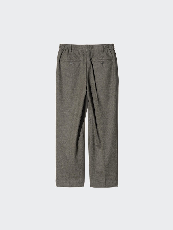 Pleated Wide Pants | Herringbone