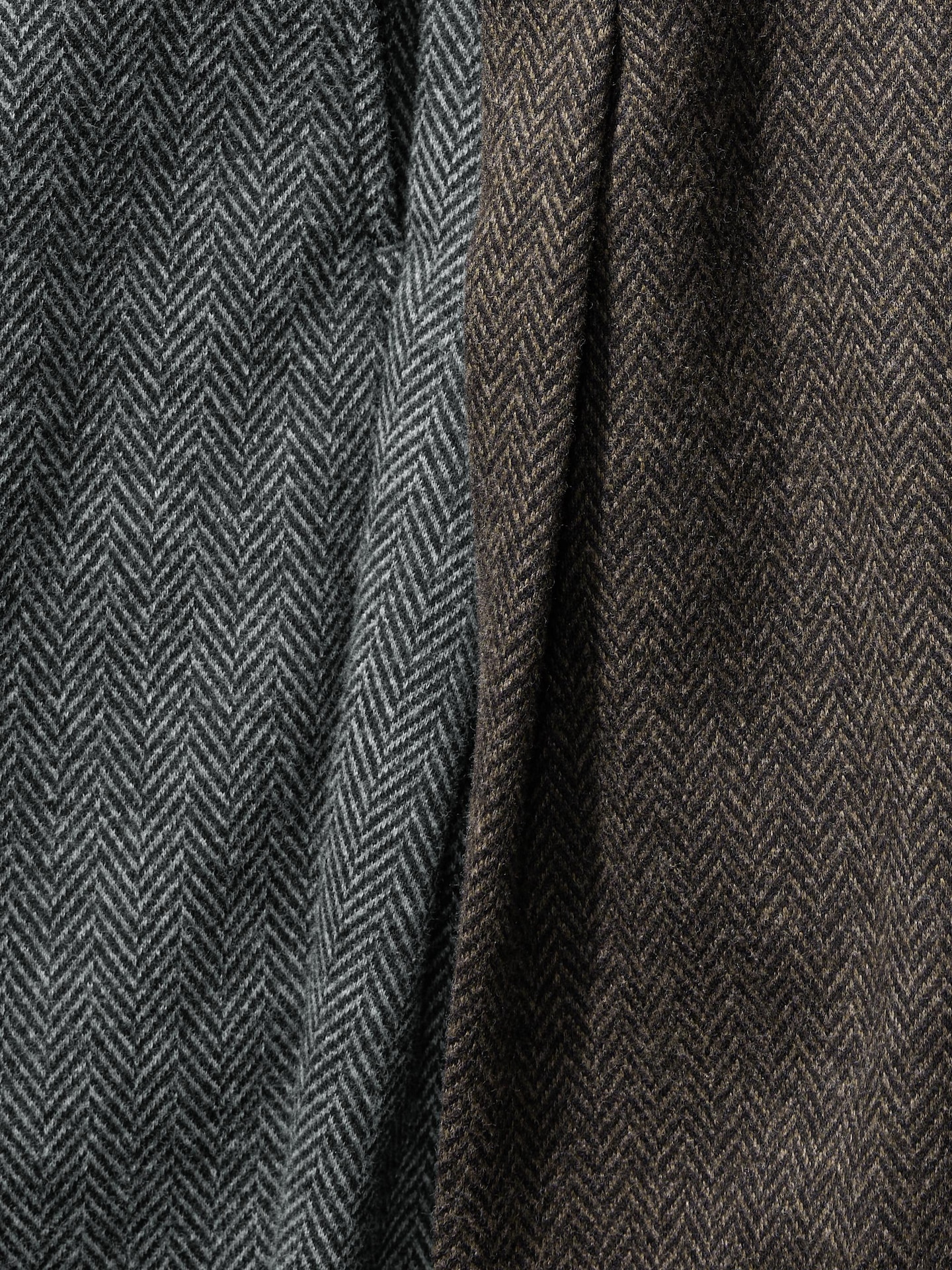 Мужские брюки Uniqlo Pleated Wide Pants Herringbone, цвет: Коричневый — фото 4