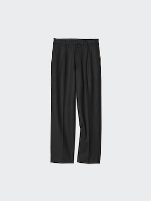 Pleated Wide Trousers (Brushed Jersey, Longer)