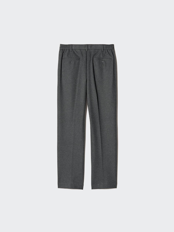 Pleated Wide Trousers (Brushed Jersey, Longer)