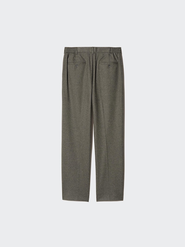Pleated Wide Pants | Herringbone | Tall