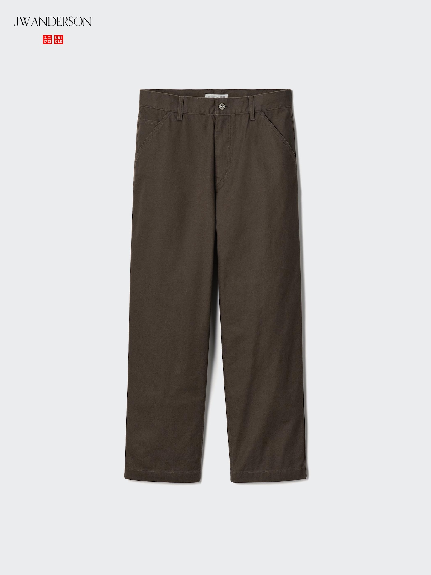 Мужские брюки Uniqlo Straight Work Pants, цвет: Коричневый — фото 4