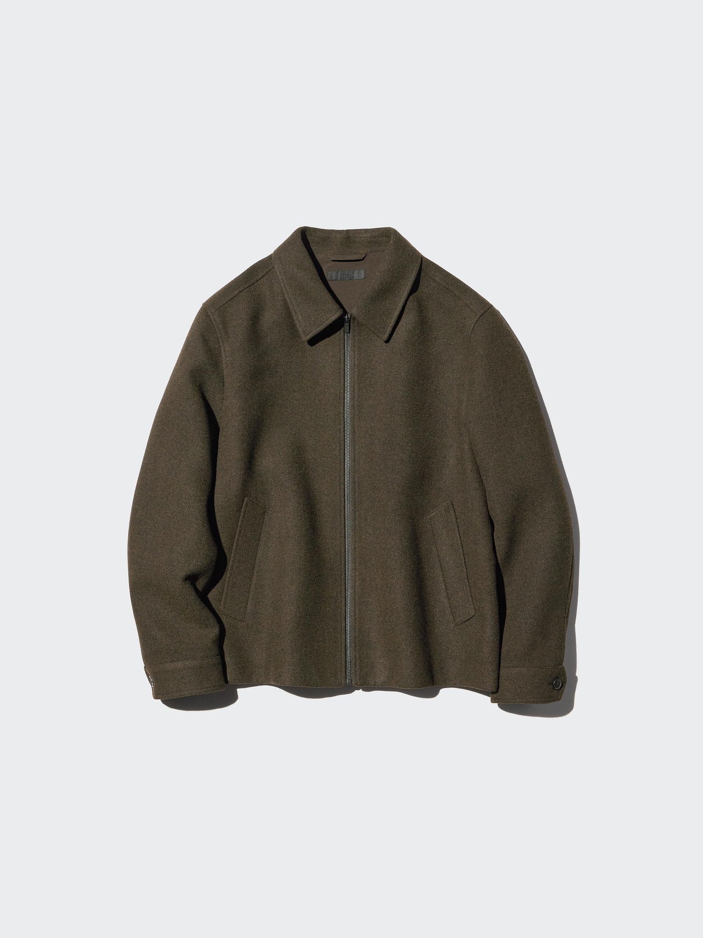 Короткая куртка-блузон Uniqlo с одинарным воротником, цвет: Коричневый — фото 5