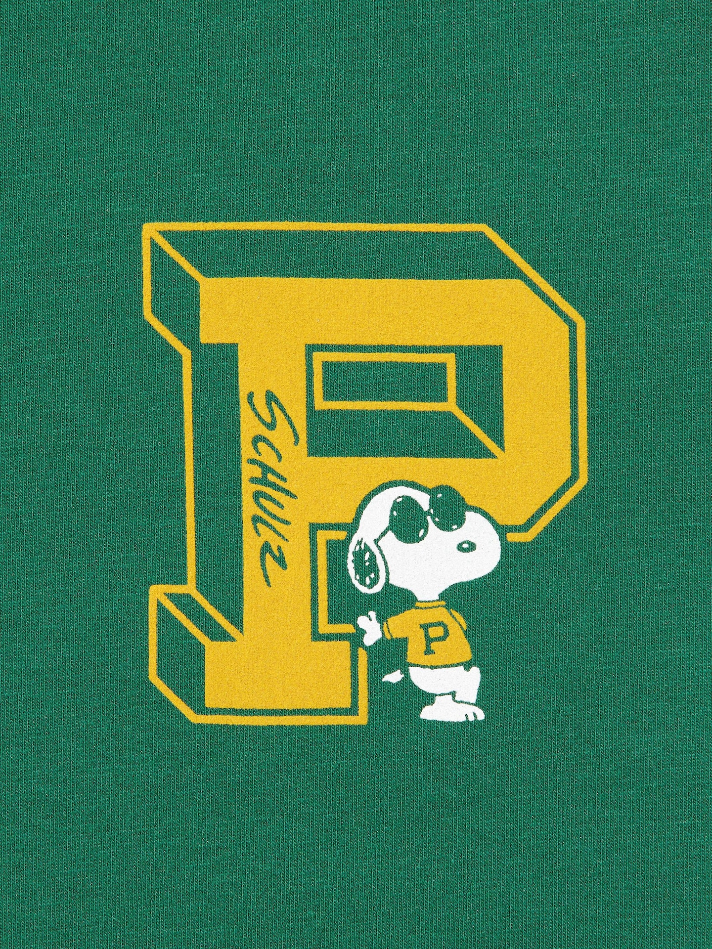 Детский свитшот Uniqlo Peanuts Dry, цвет: Зелёный — фото 6