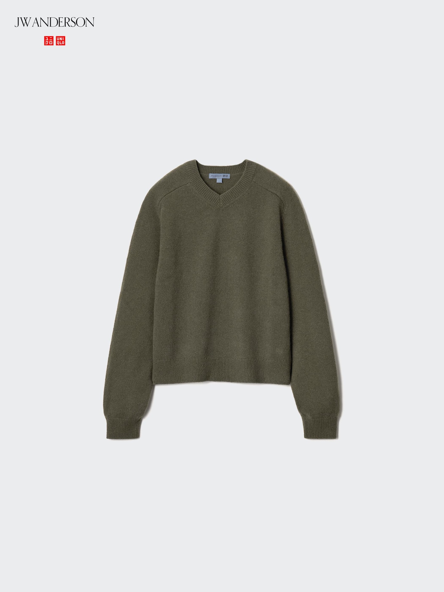 Женский свитер Uniqlo Wool Cashmere V-Neck Short, цвет: Серый — фото 4