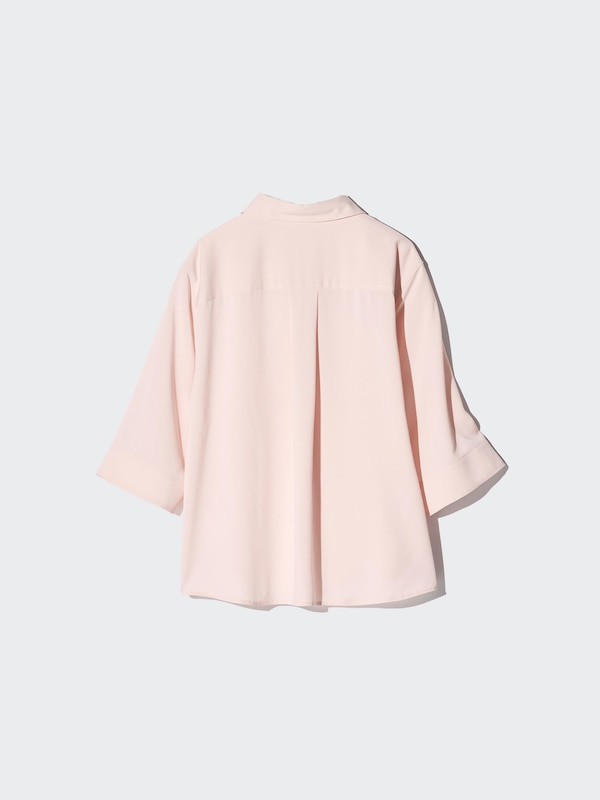 Rayon Skipper Collar Blouse (3/4 Sleeve)