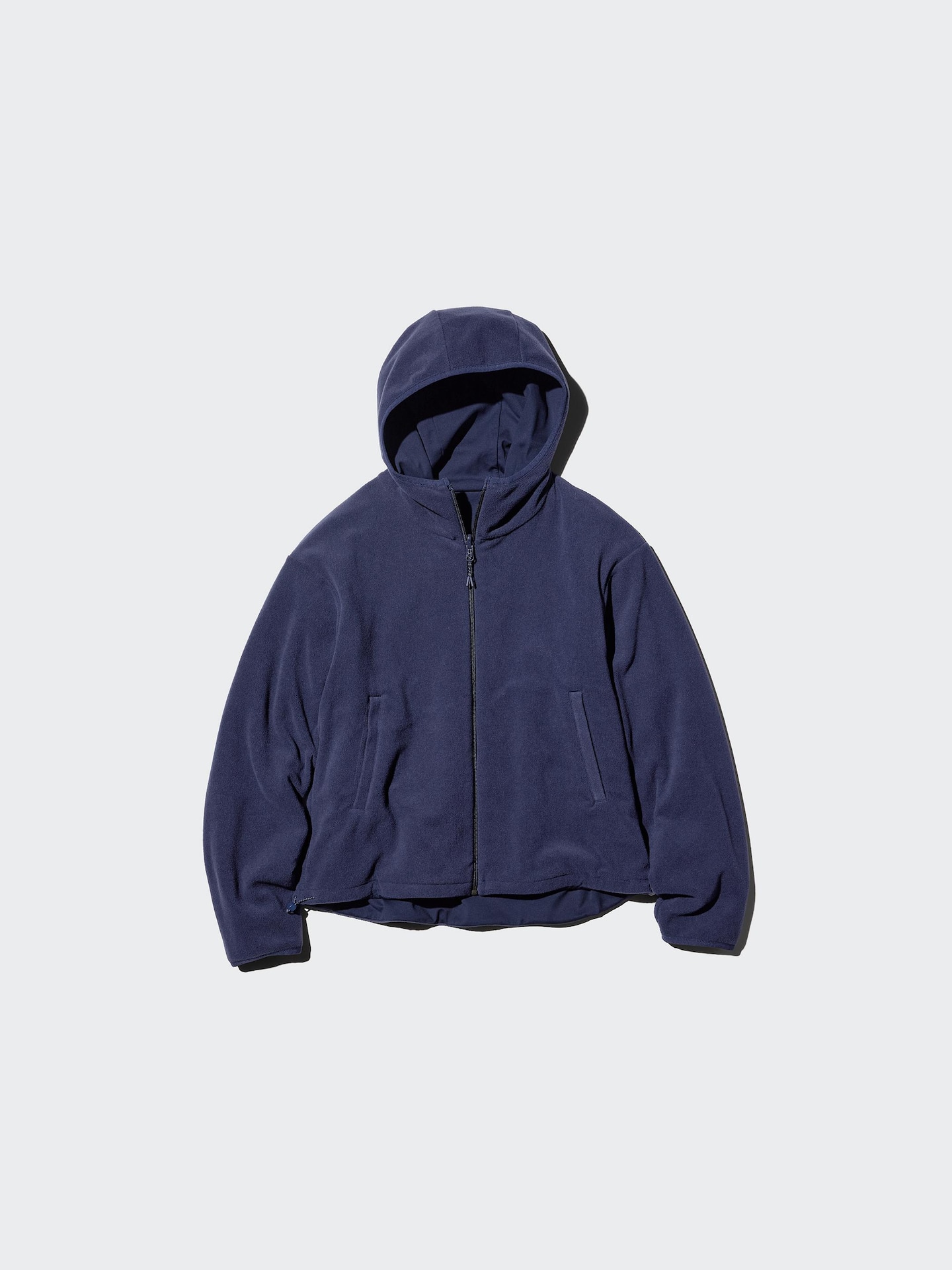 Женское худи Uniqlo Windproof Fleece Reversible Full-Zip, цвет: Чёрный — фото 7