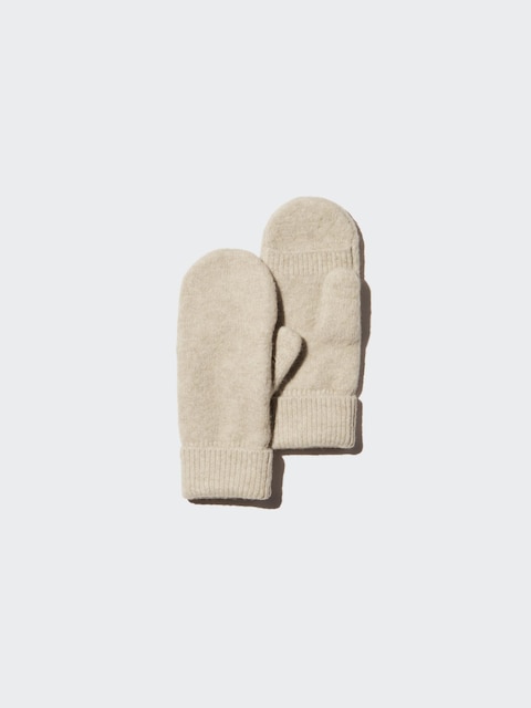 Женские перчатки Uniqlo HEATTECH Lined Mittens Souffle Yarn