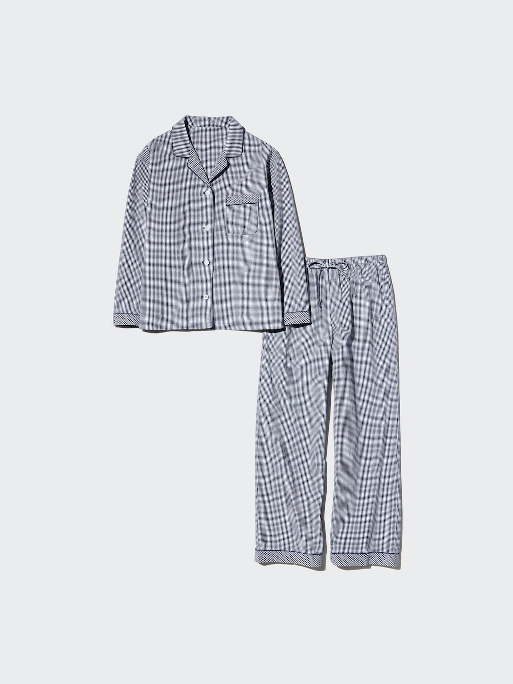 Uniqlo Cotton Pajamas | Long Sleeve | Gingham Check — фото 3