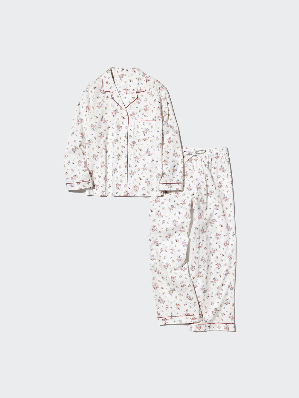 Uniqlo Cotton Pajamas | Long Sleeve | Flower — фото 3